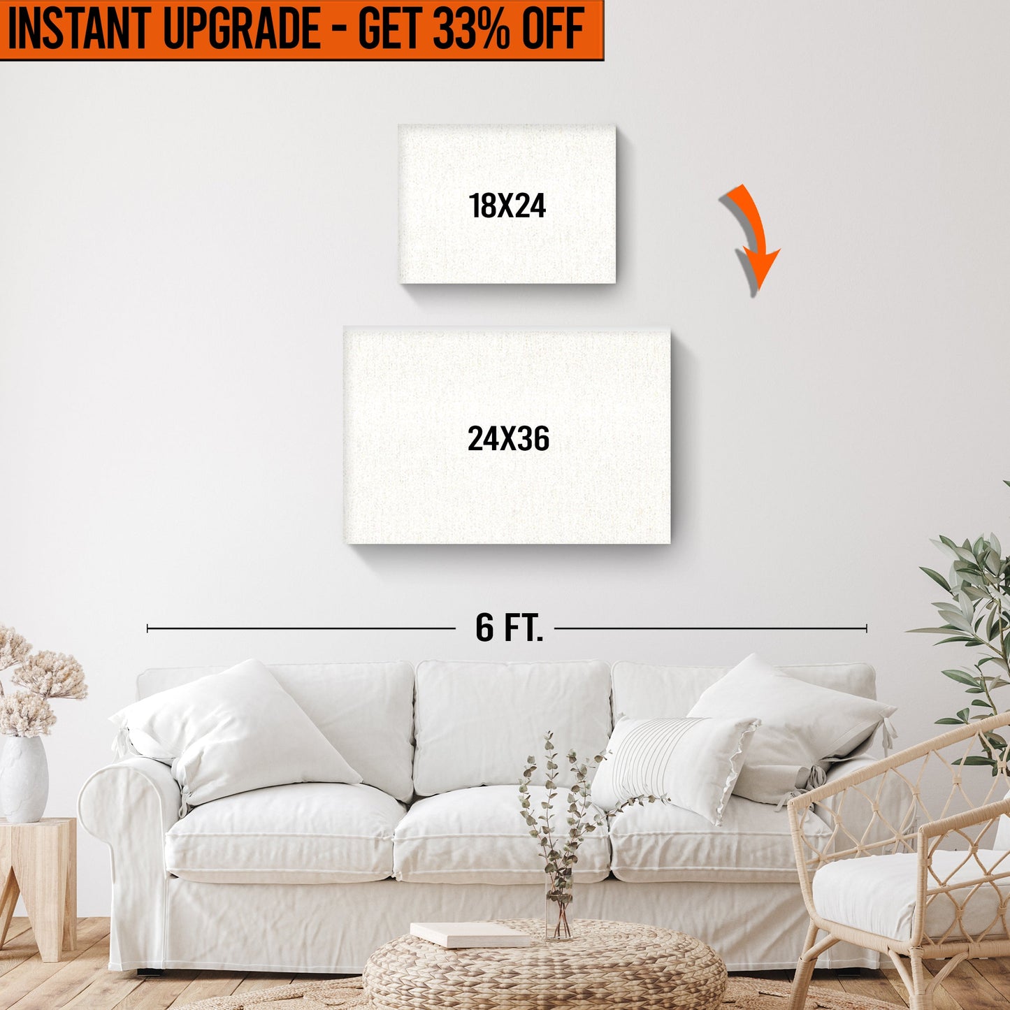 Upgrade Your 18x24 Inches Canvas To 36x24 Inches Canvas