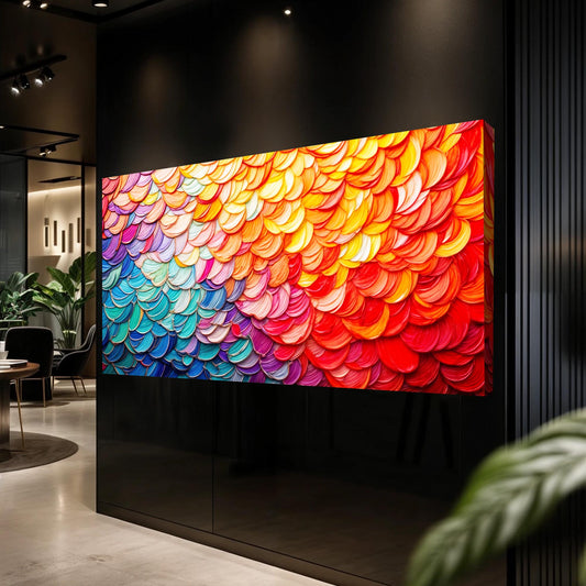 Fiery Dance Impasto Wall Art