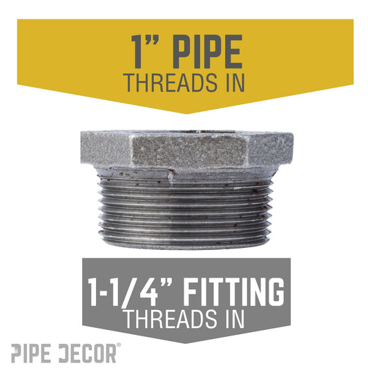 1 1/4 in. x 1 in. Black Bushing