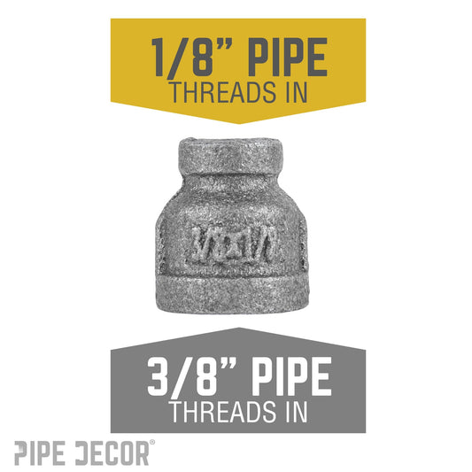 3/8 in. x 1/8 in. Black Reducing Coupling