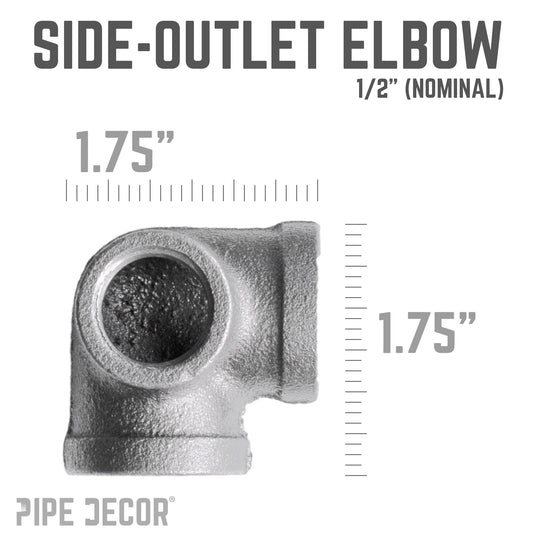 1/2 in. Black Side Outlet Elbow