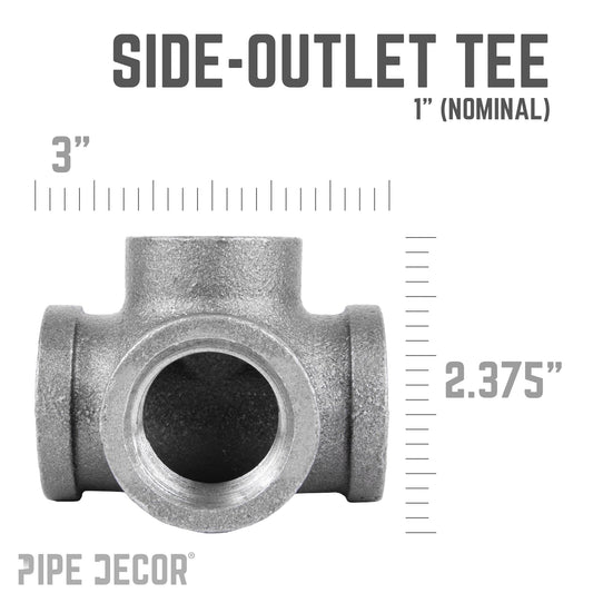 1 in. Black Side Outlet Tee