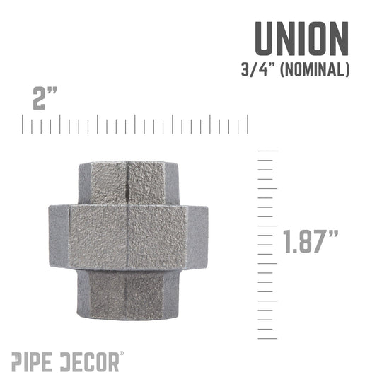 3/4 in. Black Union