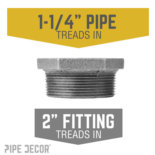 2 in. x 1 1/4 in. Black Bushing