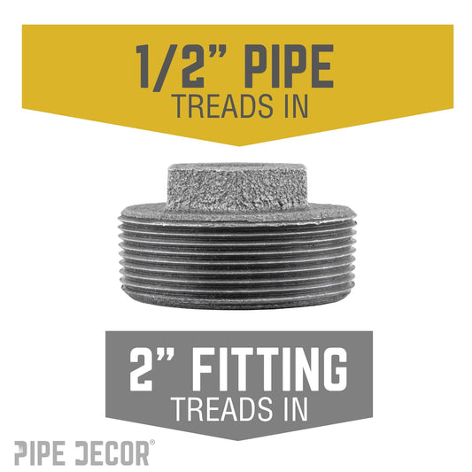 2 in. x 1/2 in. Black Bushing