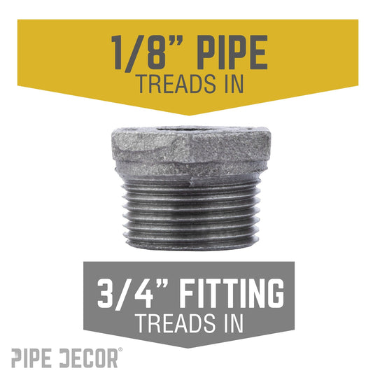 3/4 in. x 1/8 in. Black Bushing