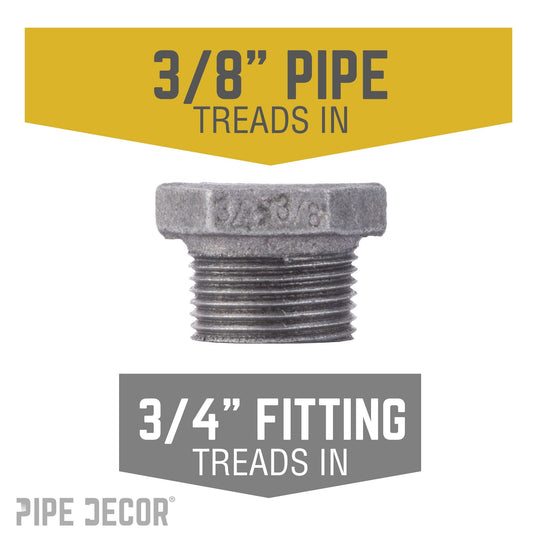 3/4 in. x 3/8 in. Black Bushing
