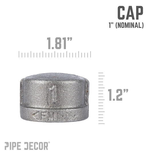 1 in. Black Cap