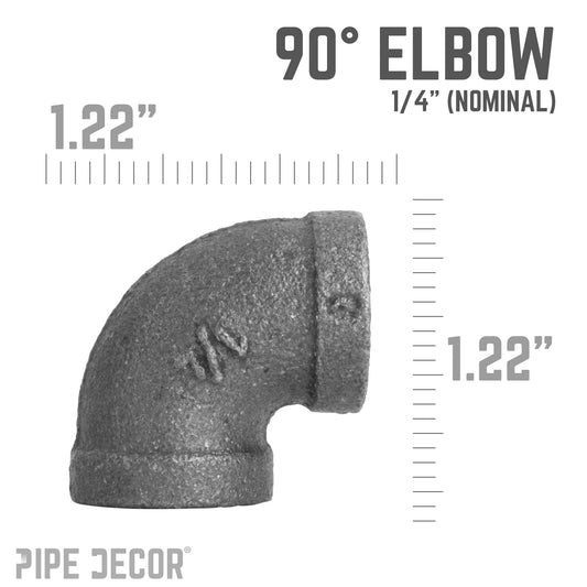 1/4 in. Black 90 Degree Elbow