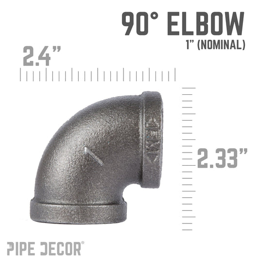 1 in. Black 90 Degree Elbow
