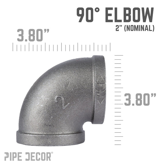 2 in. Black 90 Degree Elbow