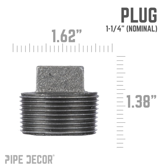 1 1/4 in. Black Plug