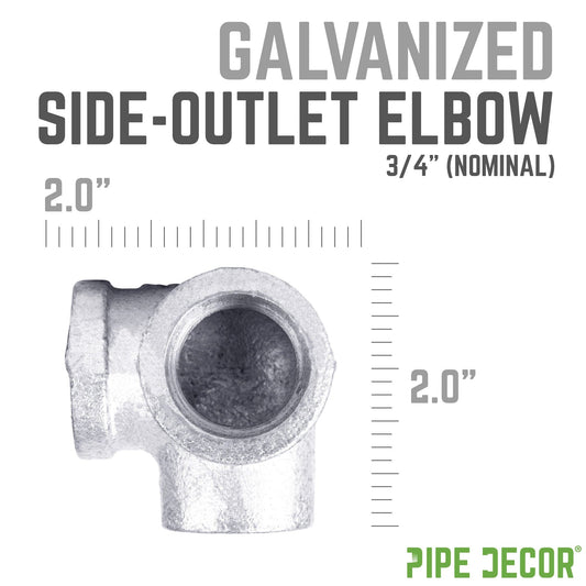 3/4 in. Galvanized Side Outlet Elbow
