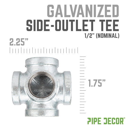 1/2 in. Galvanized Iron Side Outlet Tee