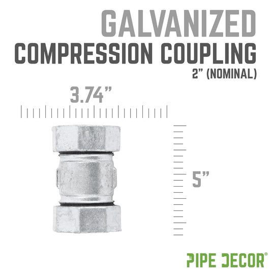 2 in. Galvanized Iron Compression Coupling