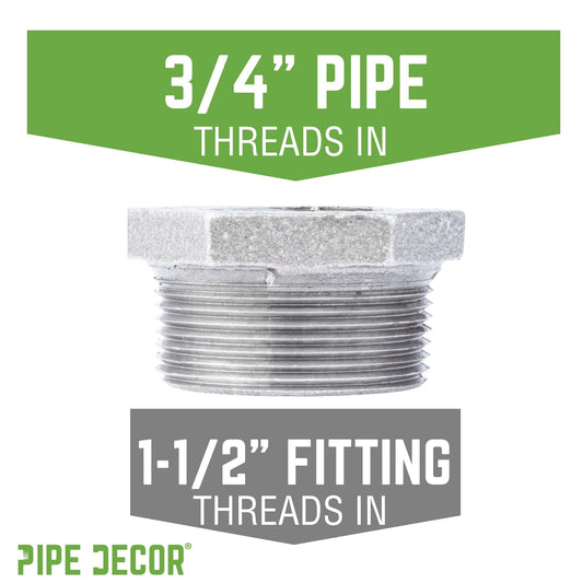 1 1/2 in. x 3/4 in. Galvanized Iron Bushing