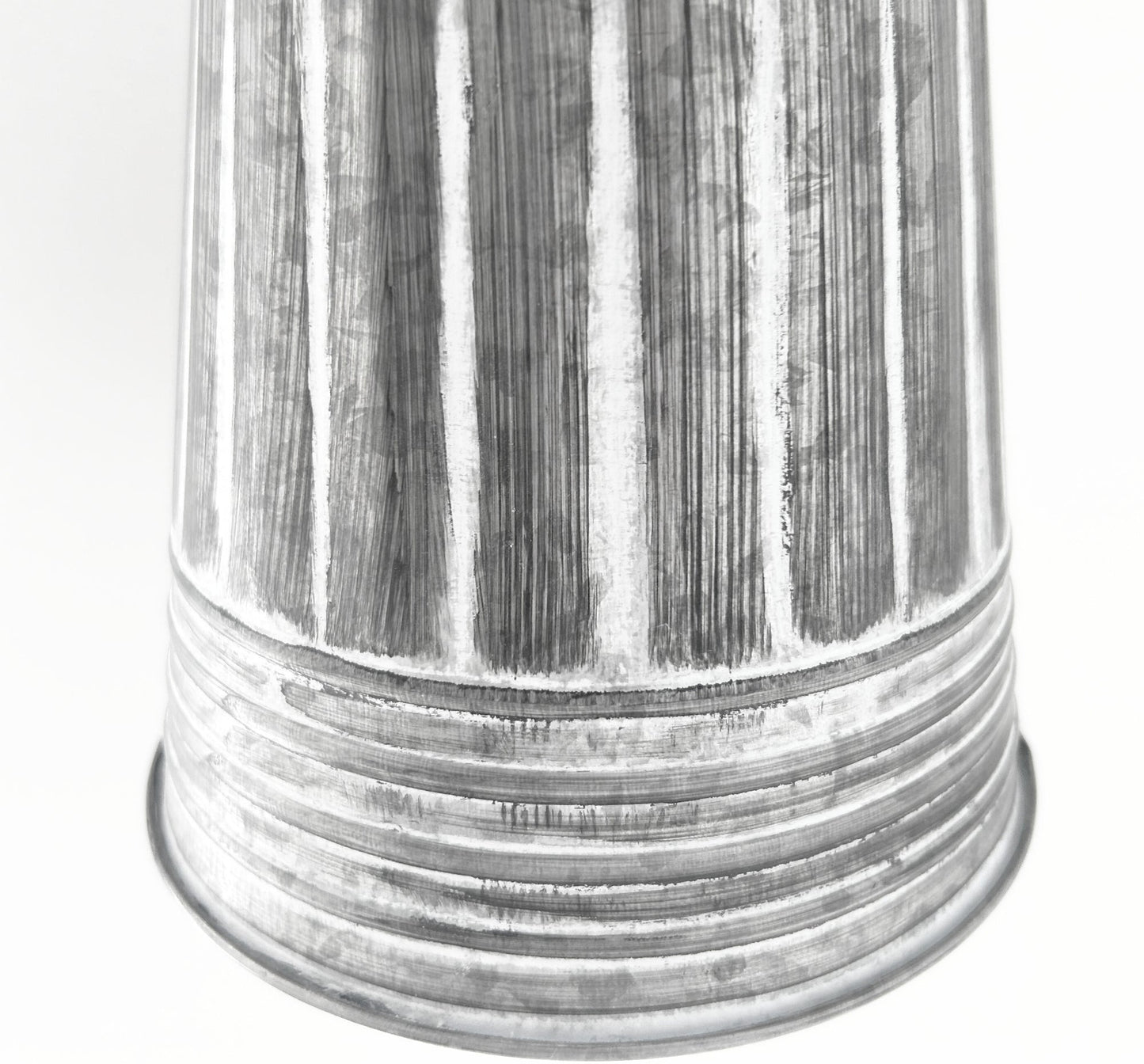 Rustic Galvanized Ribbed Wall Sconce