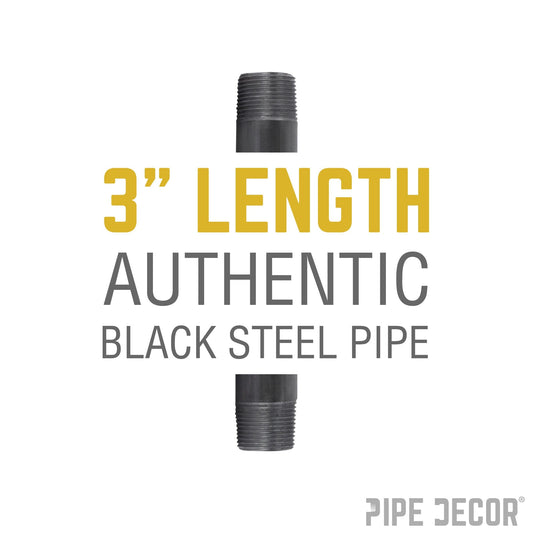 1 in. x 3 in. Black Pipe