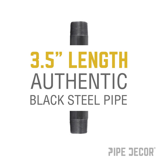 2 in. x 3 1/2 in. Black Pipe