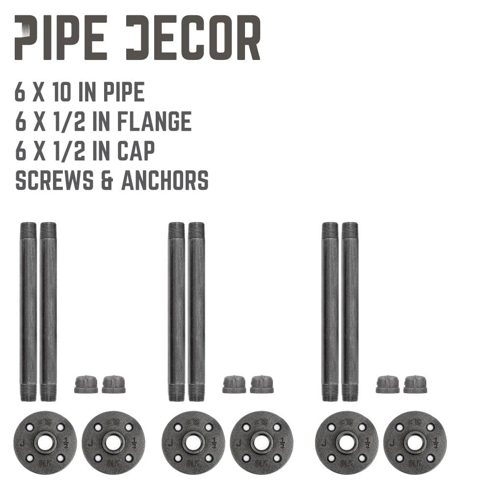 1/2 in. x 10 in. Shelf Bracket Kit, 6 Pack