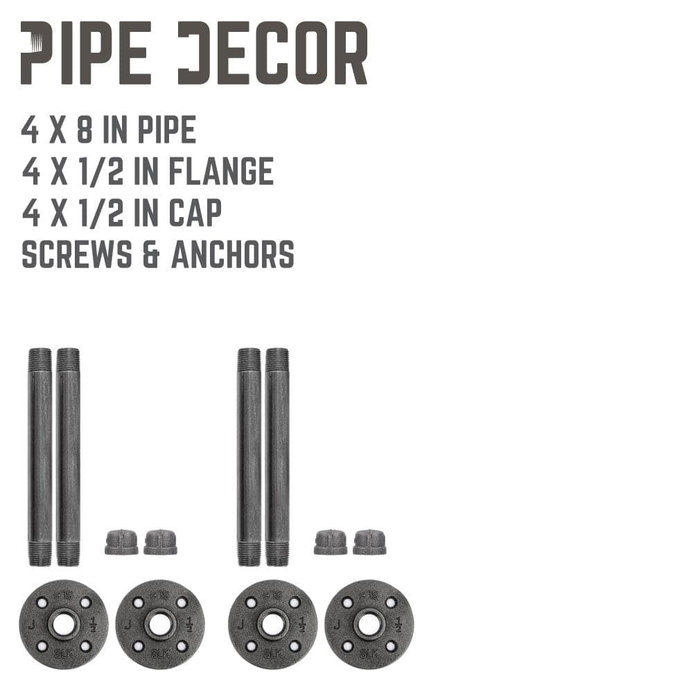 1/2 in. x 8 in. Shelf Bracket Kit, 4 Pack
