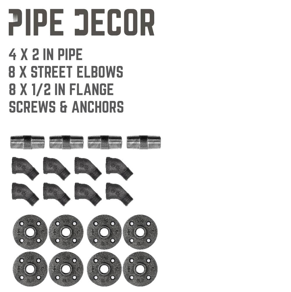 1/2 in. x 2 in. Double Flange Angled Bracket Kit, 4 Pack