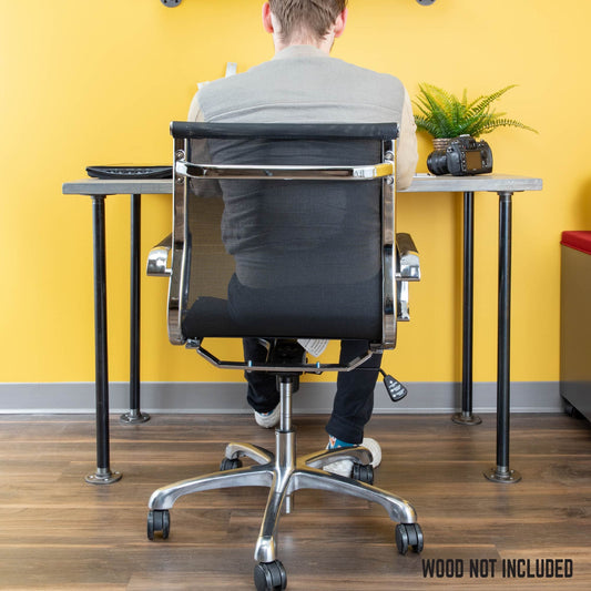 1 in. x 30 in. Round Flange Pipe Table Legs - 4 Pack