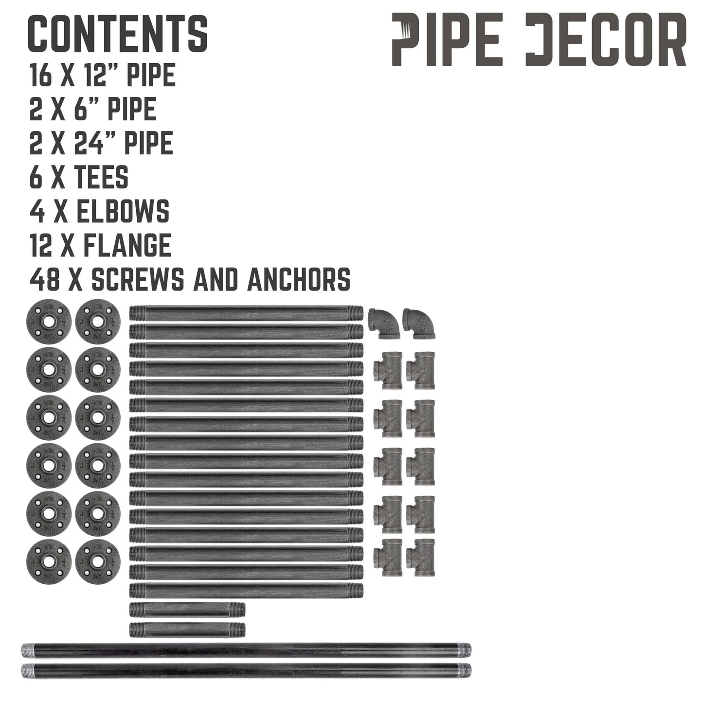 4 -Tier Floor Mounted Shelf By PIPE DECOR