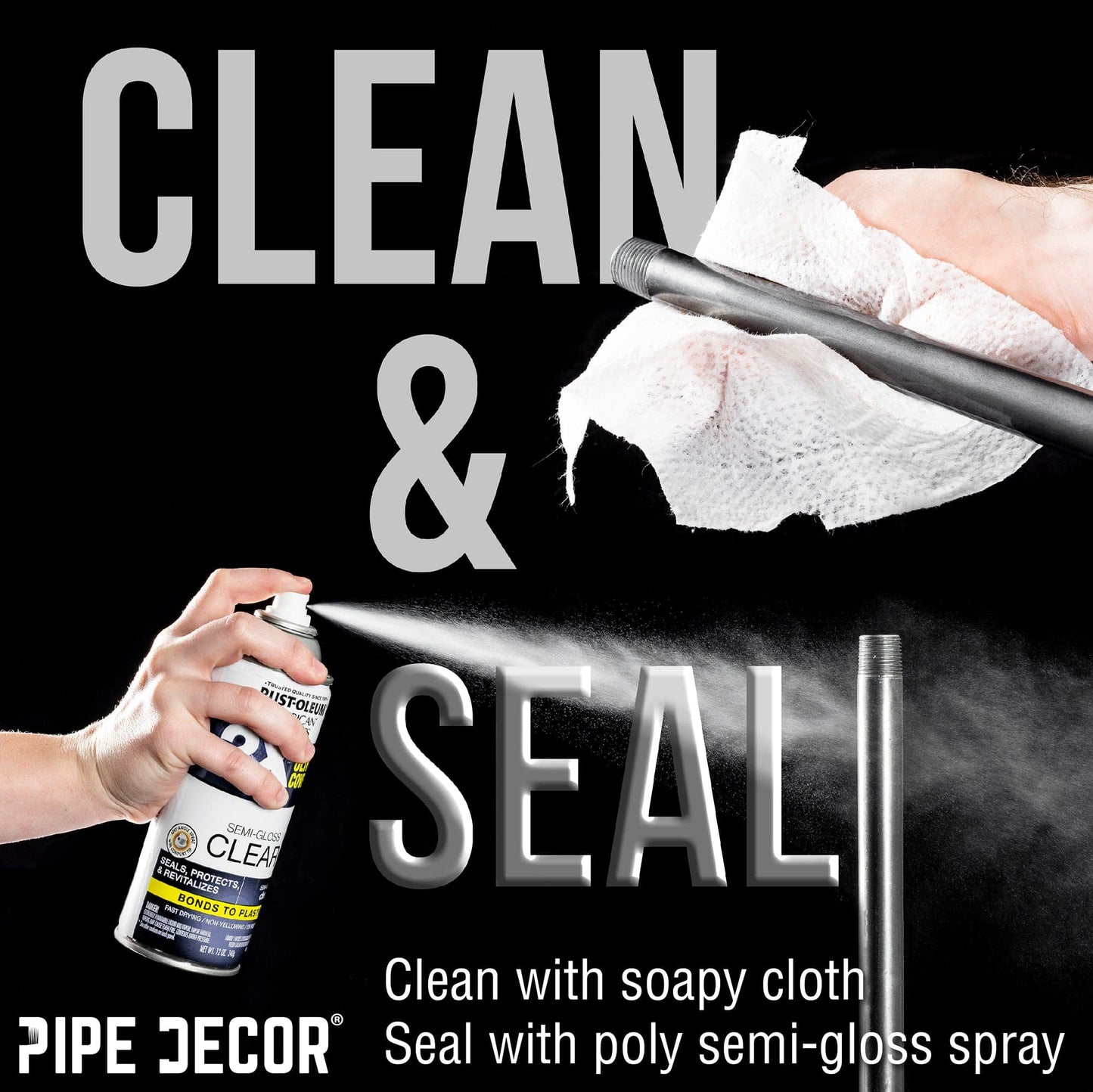 Furniture Leg Levelers for 1” Pipe Legs (4 Pack)