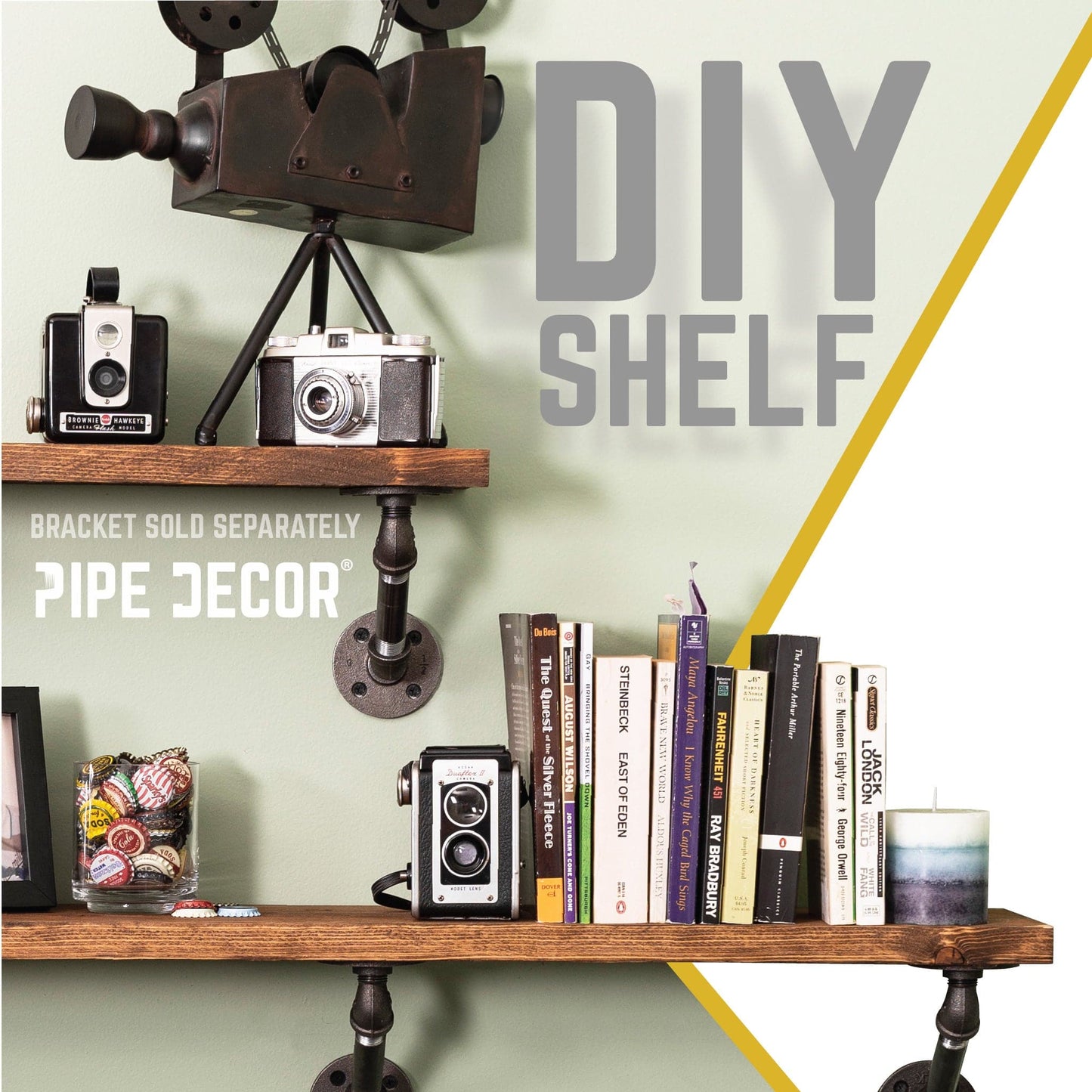 RESTORE Autumn Brown 36 in. Wood Shelf (Wood Only)