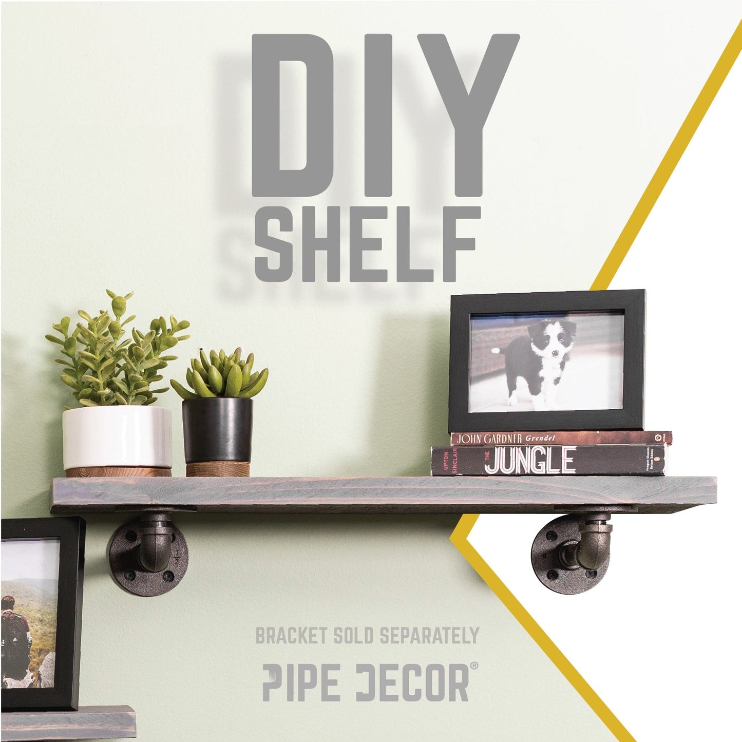 RESTORE Riverstone Grey 24 in. Wood Shelf (Wood Only)