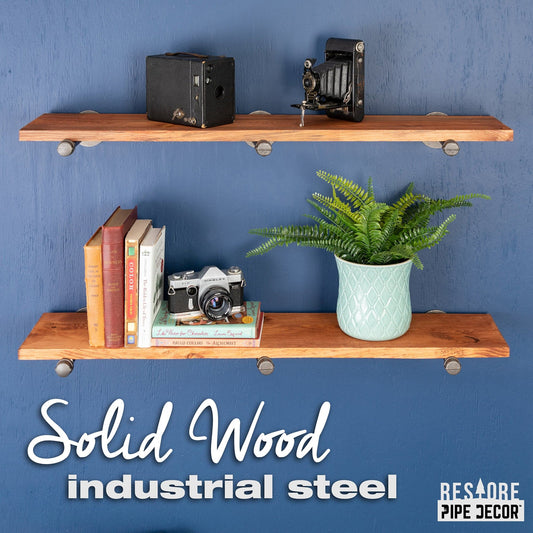 RESTORE Sunset Cedar 36 in. Shelves with Straight Brackets