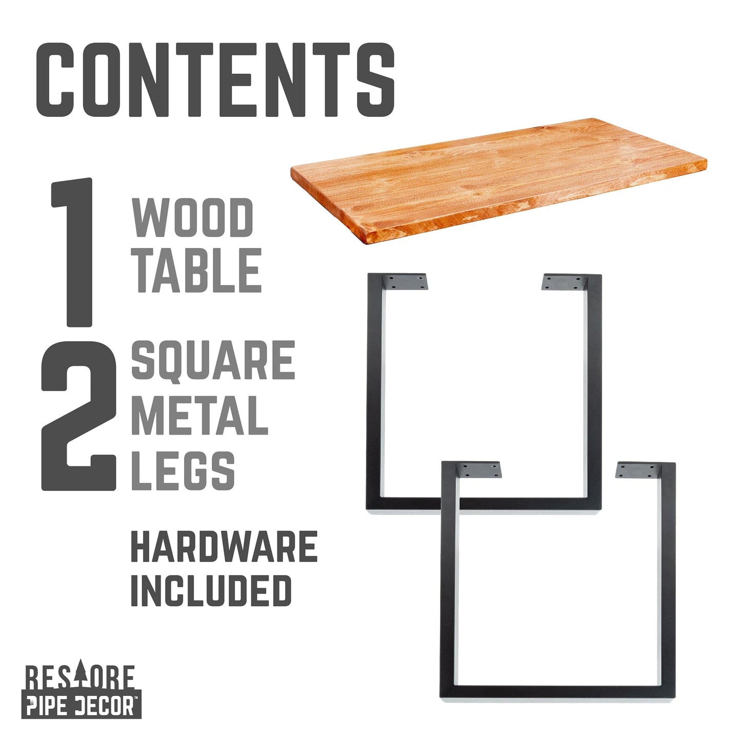 Skyline Sunset Cedar Solid Wood Coffee Table with 18 in. Landscape Legs