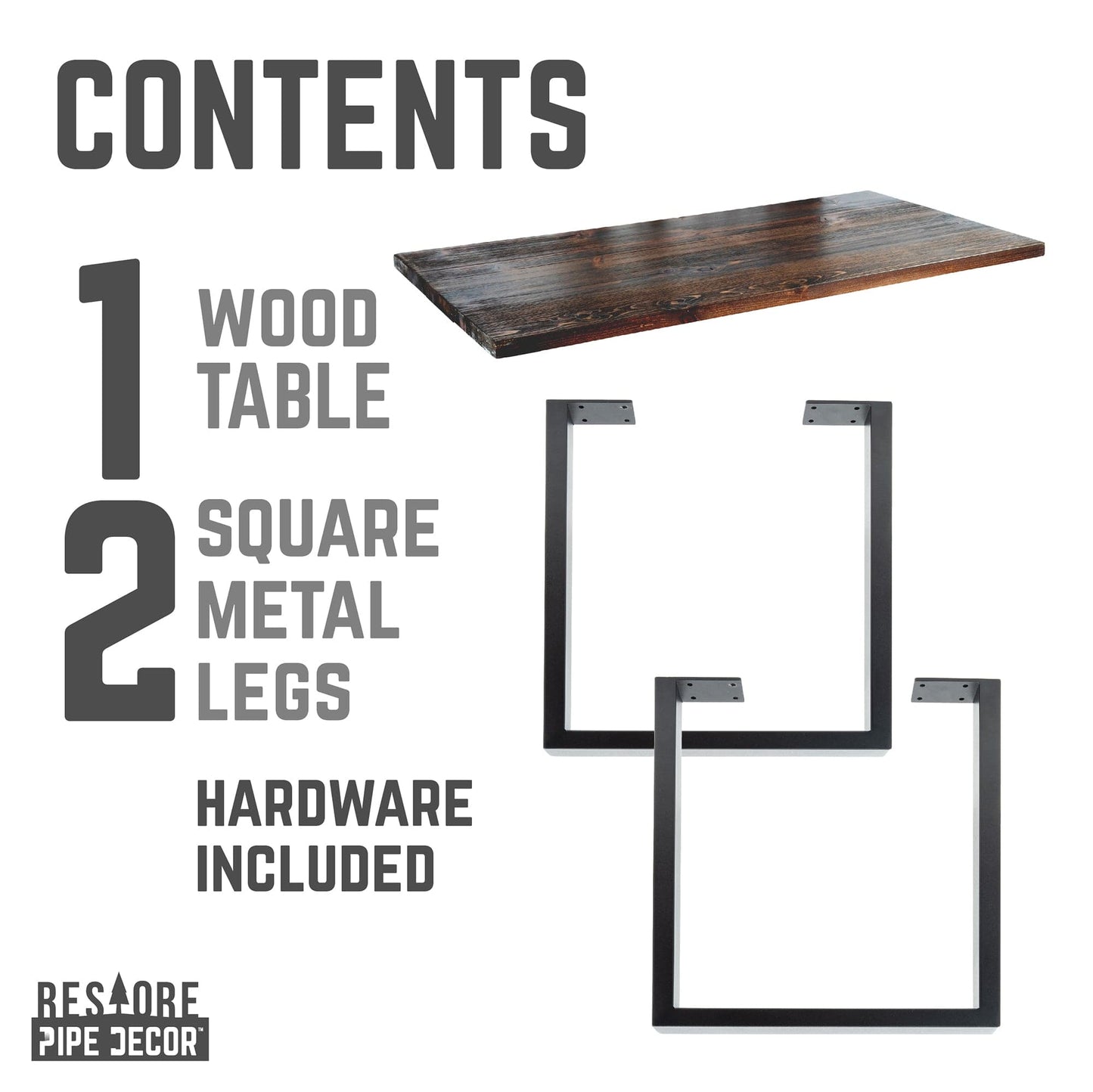 Skyline Boulder Black Solid Wood Desk with 28 in. Landscape Legs