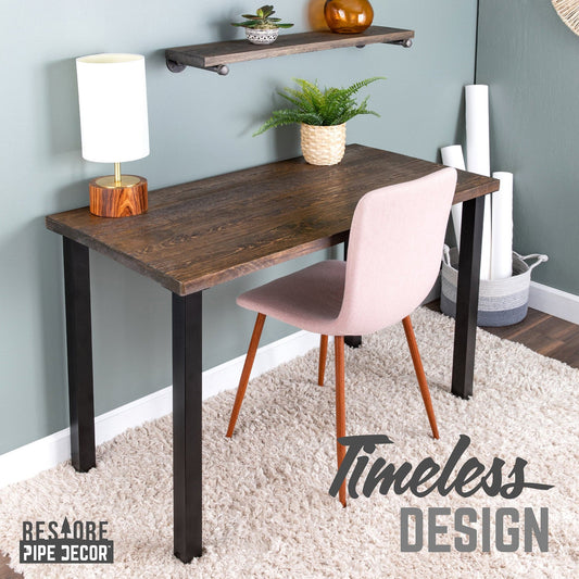 Skyline Trail Brown Solid Wood Desk with 28 in. High-Rise Legs