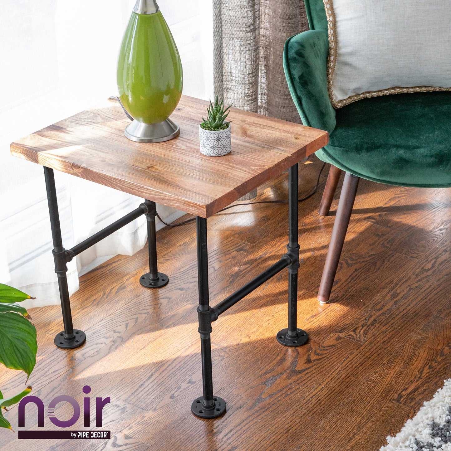 1/2 in. Prefinished Matte Black Tee