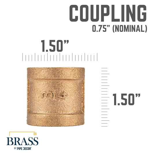 3/4 in. Red Brass Coupling
