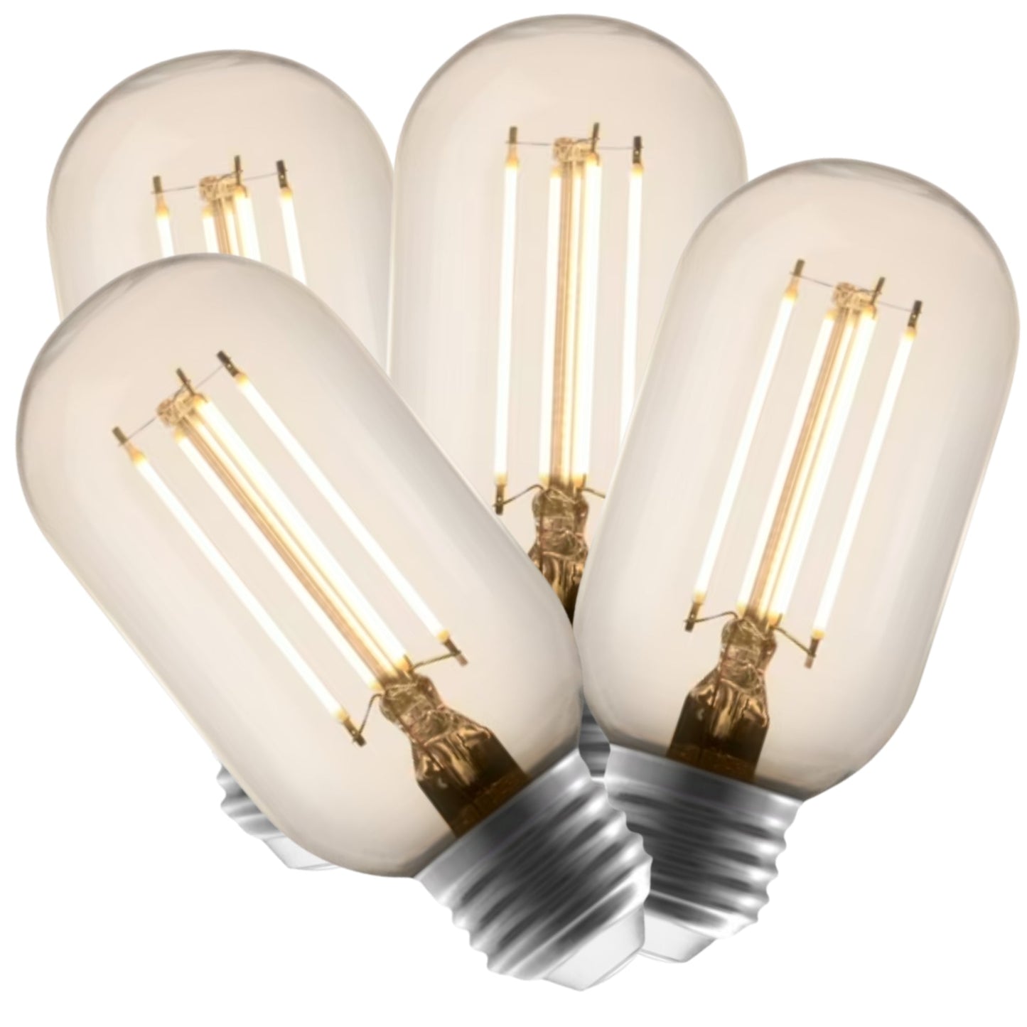 4 Pack - Dimmable LED Vintage Tube 40W Eq.