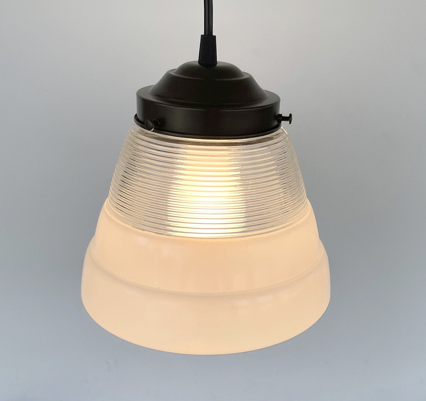 Retro 1970's Mid Century Glass Pendant Lighting