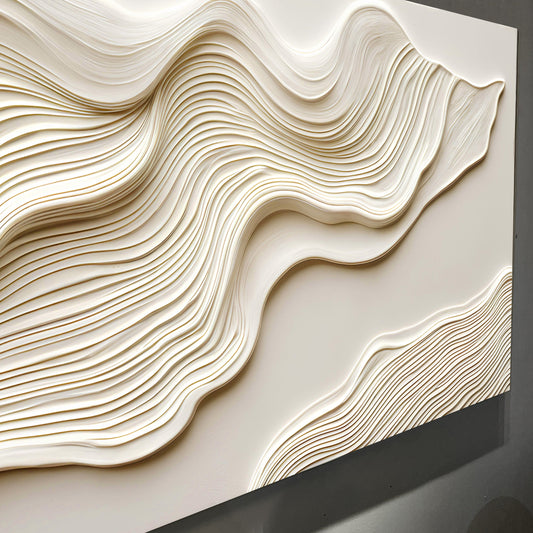 Ivory Impasto Abstract Wall Art