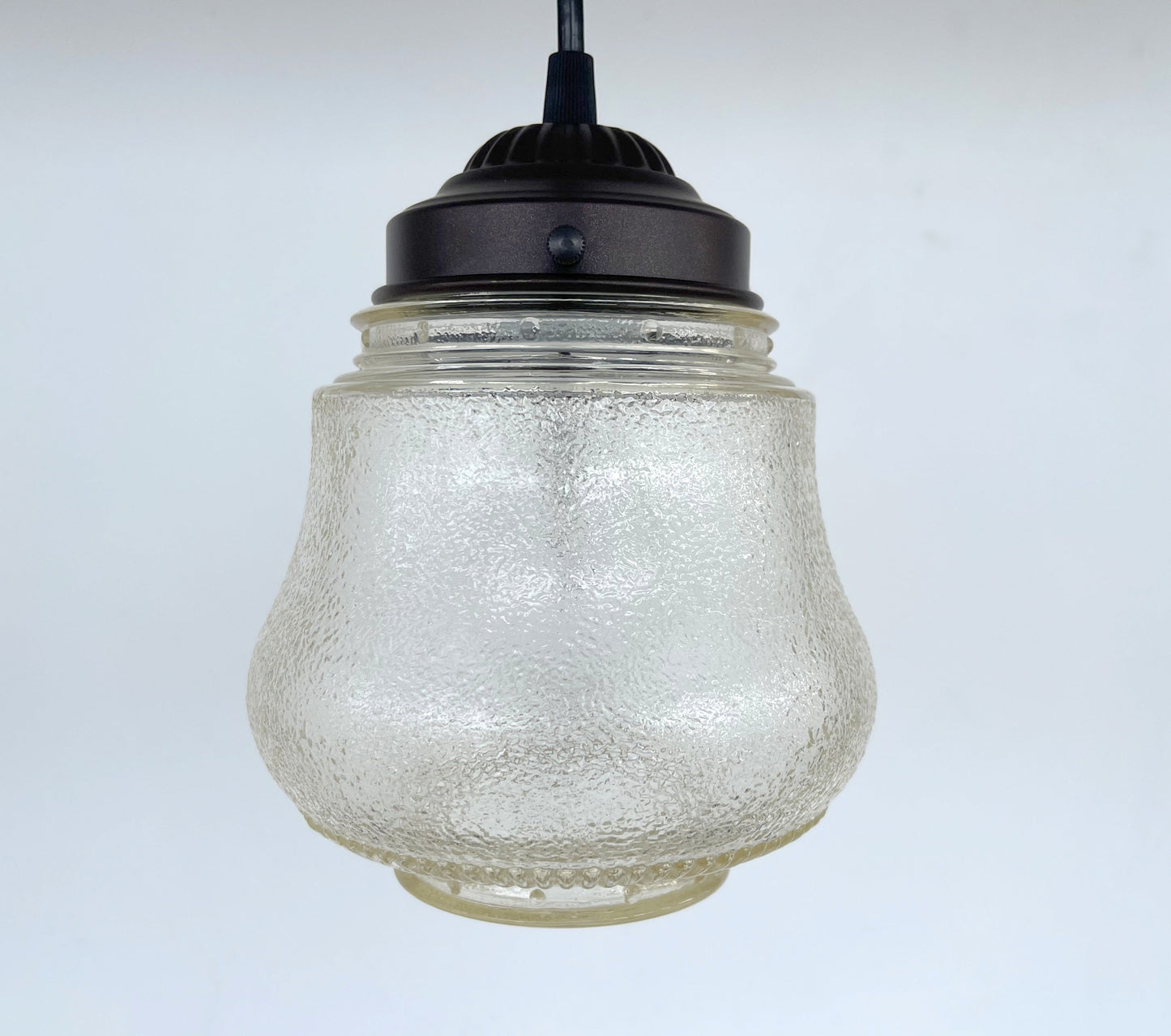 Amber Antique 1960's Glass PENDANT Light