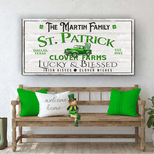 Custom St. Patrick Farmhouse Family Sign