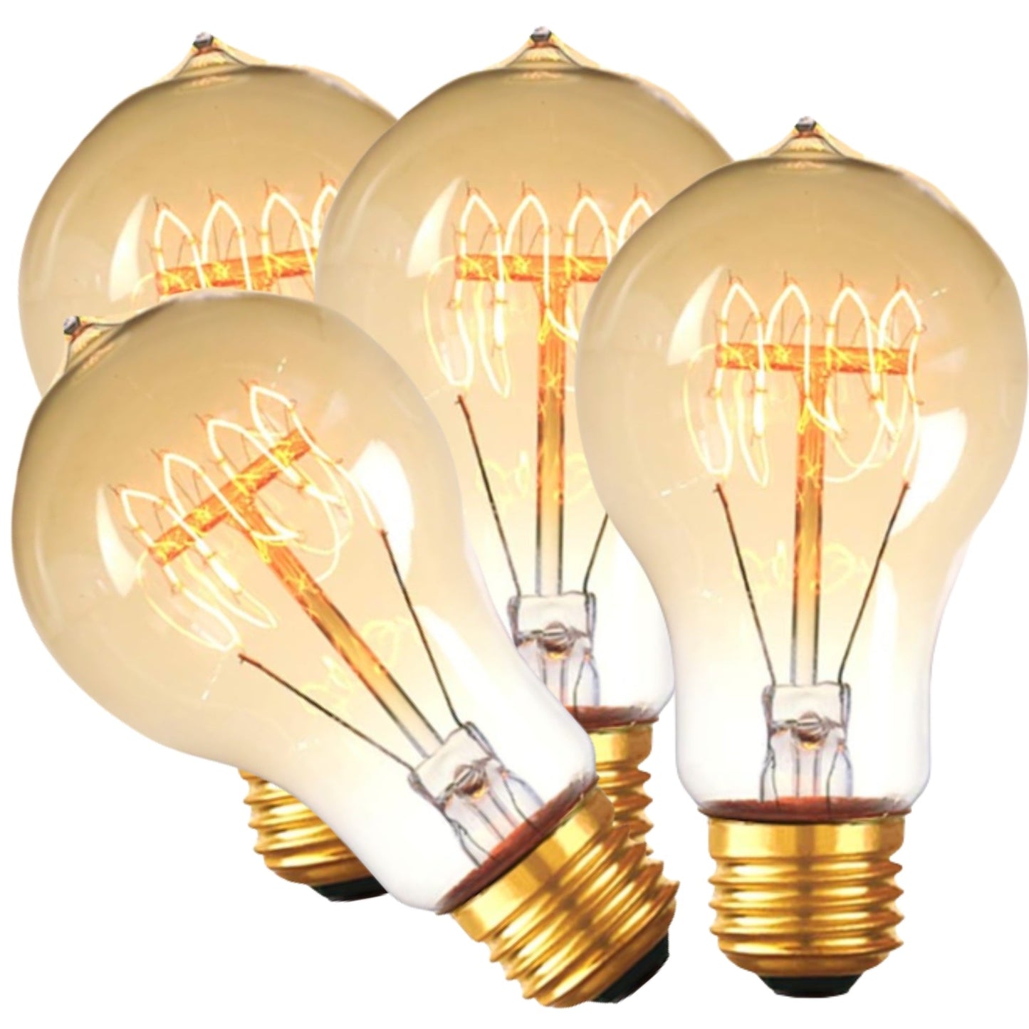 4 Pack - Dimmable Incandescent Spiral 60W