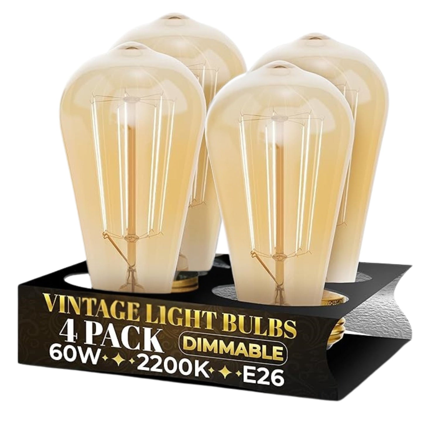 4 Pack - Dimmable Teardrop Incandescent 60W