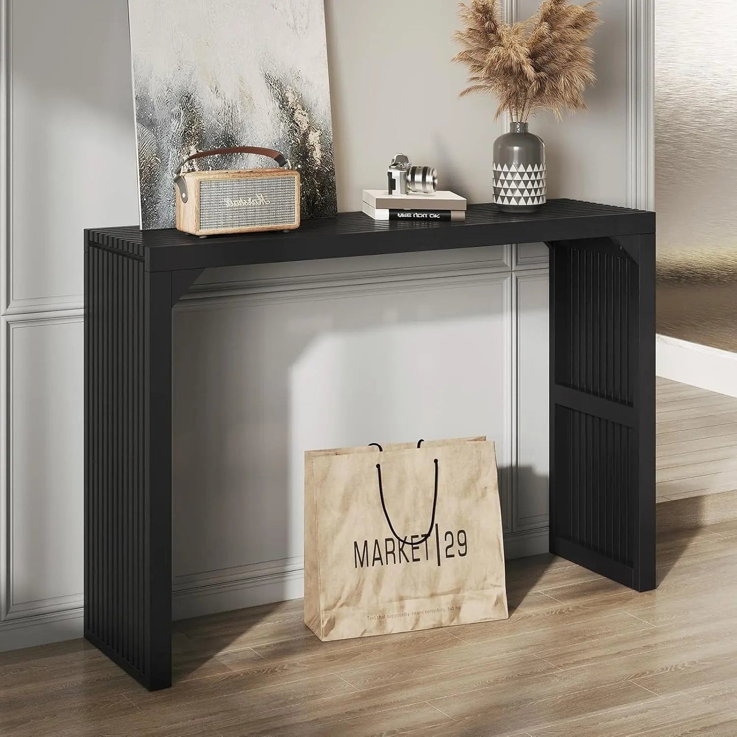 Hausvita HiKingQueens 35" Dining Bench, Indoor Wood Bench for Entryway,Living Room,Kitchen and Bedroom (Nature, Long Bench)