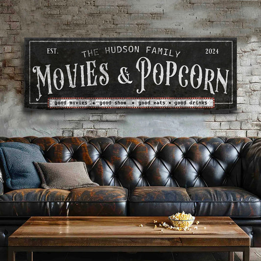 Personalized Movies & Popcorn Sign II