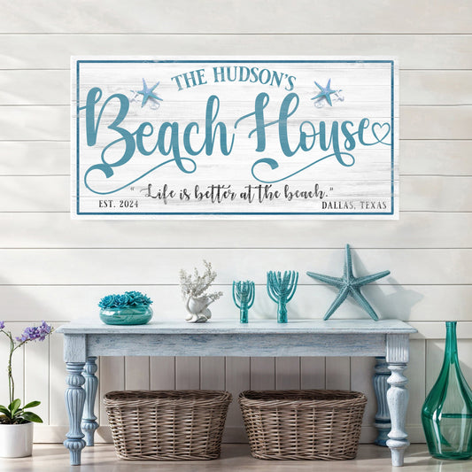 Personalized Beach House Sign II