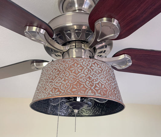 Ornate Copper Ceiling Fan Light Kit Makeover Replacement