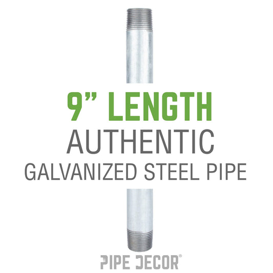 1 1/4 in. x 9 in. Galvanized Pipe