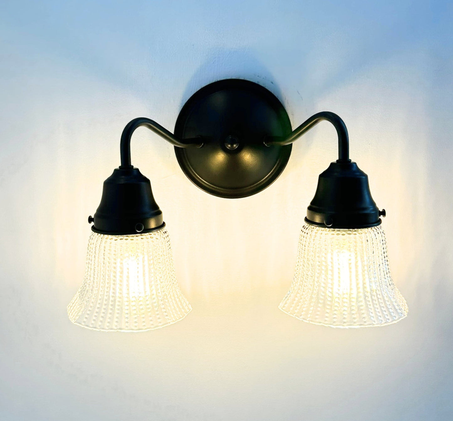 Petite Hobnail 1940's Glass Pendant Light